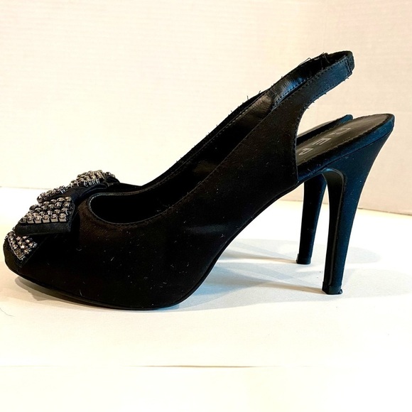 🌸Report - Black Sling Back Platform Dress Shoes Size 8.5 - Picture 6 of 10